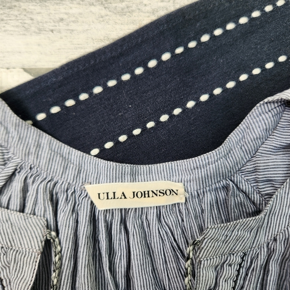 Ulla Johnson Mirco Stripe Layered Flutter Sleeve … - image 4